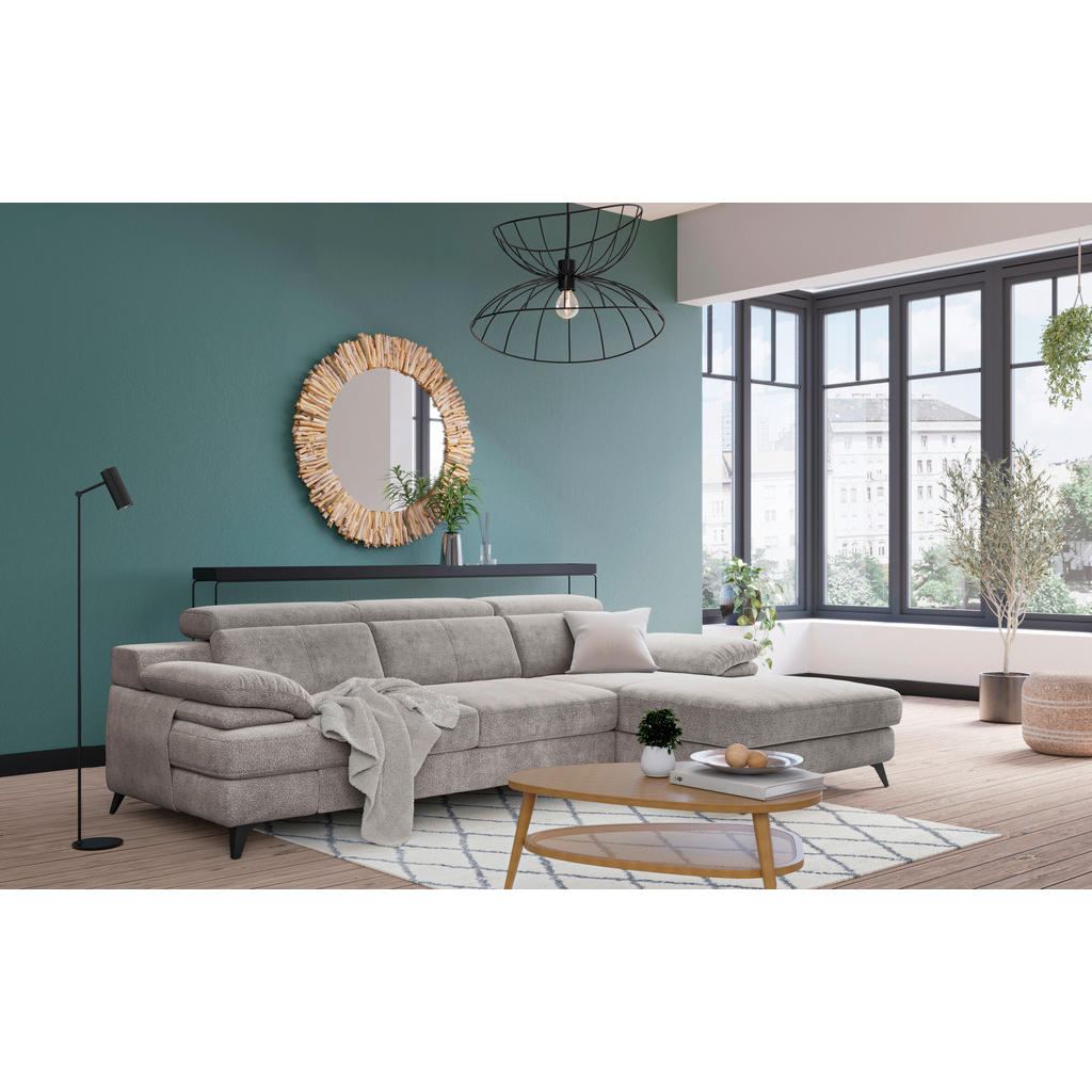 Thumbnail - Livetastic Ecksofa, Beige, Textil, 3-Sitzer, L-Form, 291x80-98x178 cm, Made in EU, seitenverkehrt erhältlich, Rücken ech...