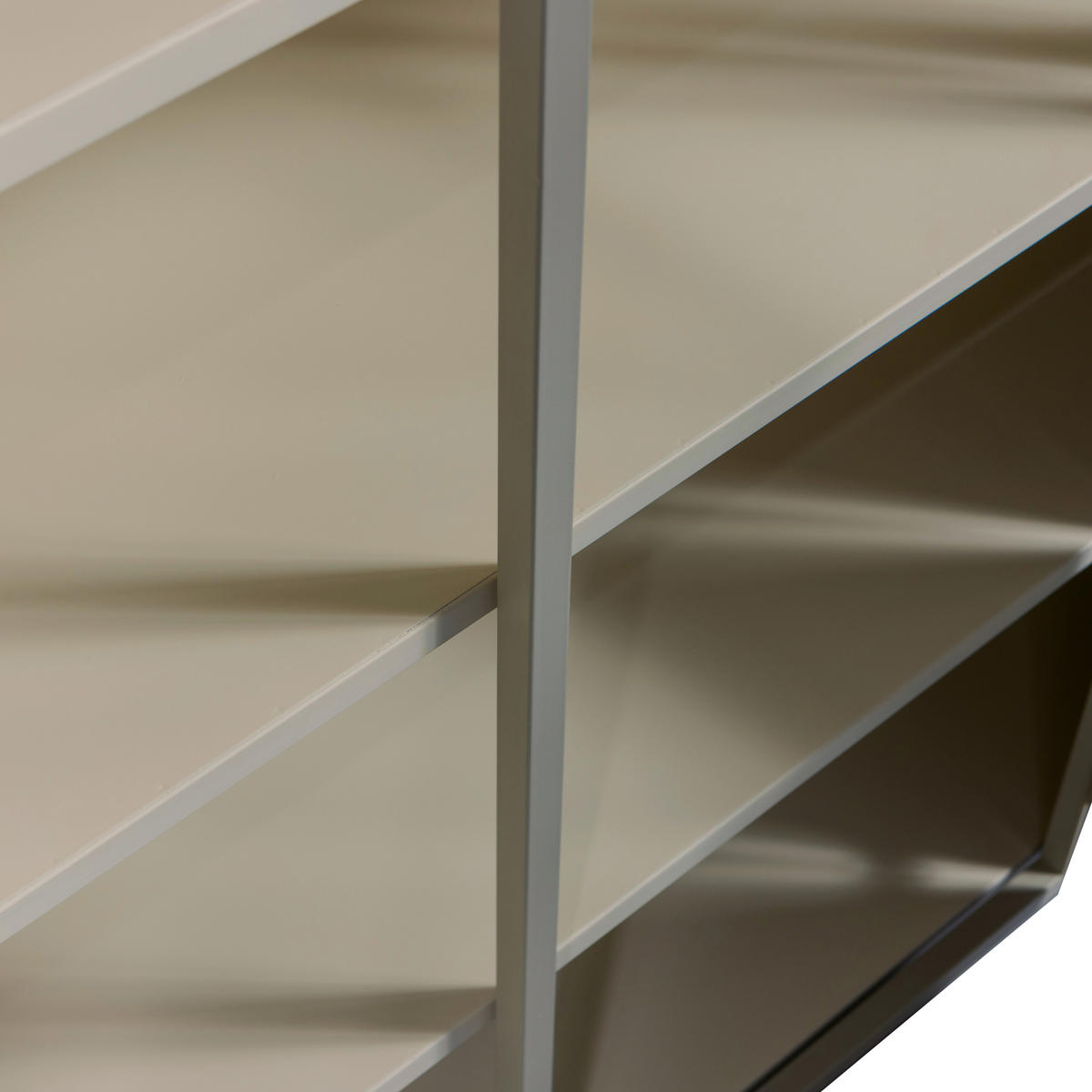 VITRINE Exhibit in Sandfarben  - Sandfarben, Design, Glas/Metall (140/200/40cm) - Livetastic