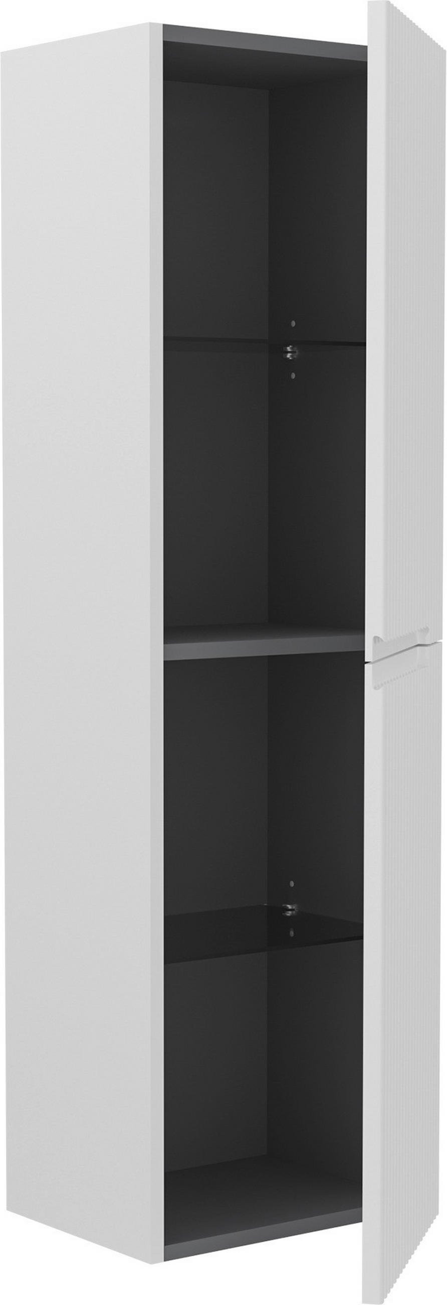 MIDISCHRANK 40/138/27 cm  - Weiß, MODERN, Glas/Holzwerkstoff (40/138/27cm) - MID.YOU