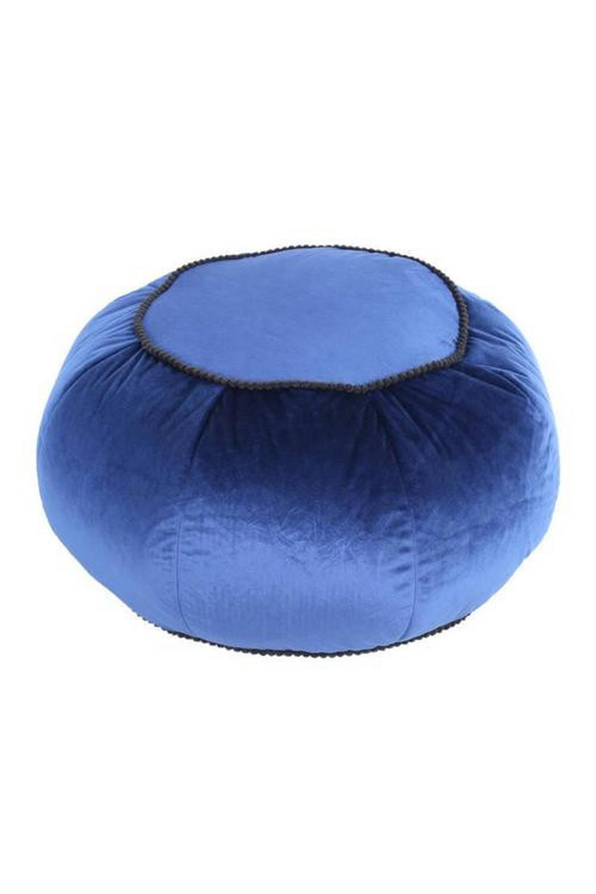 TABURETKA „PUFF“, 65/35/65 cm - modrá, Modern, textil (65/35/65cm) - Livetastic