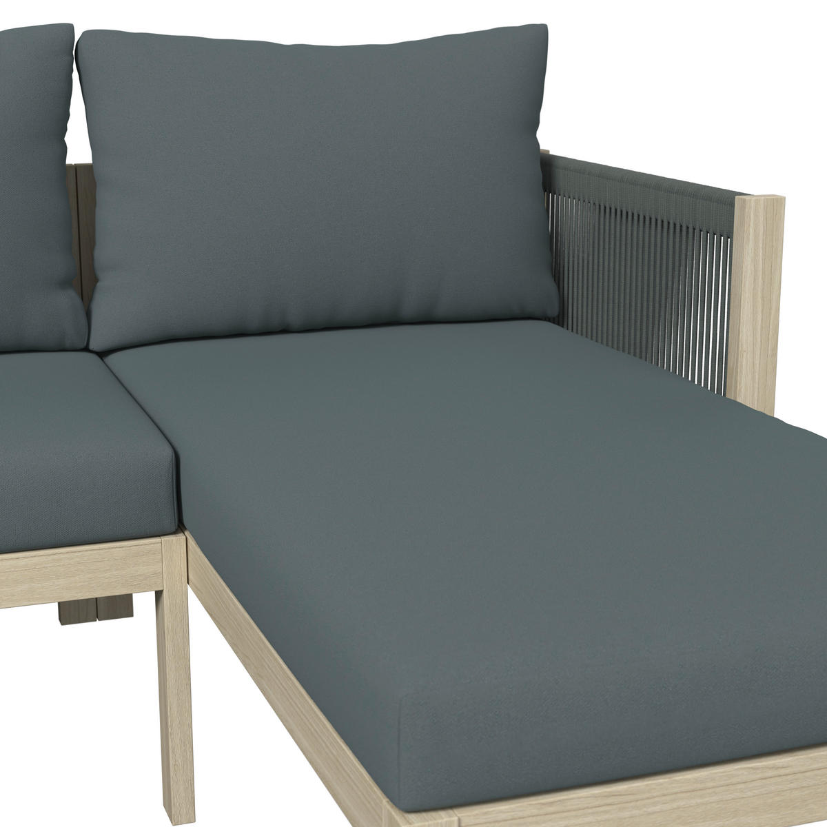 LOUNGEGARNITUR 3-teilig  198/132 cm  Akazie massiv  - Akaziefarben, MODERN, Holz/Kunststoff (198/132cm) - Ambia Garden