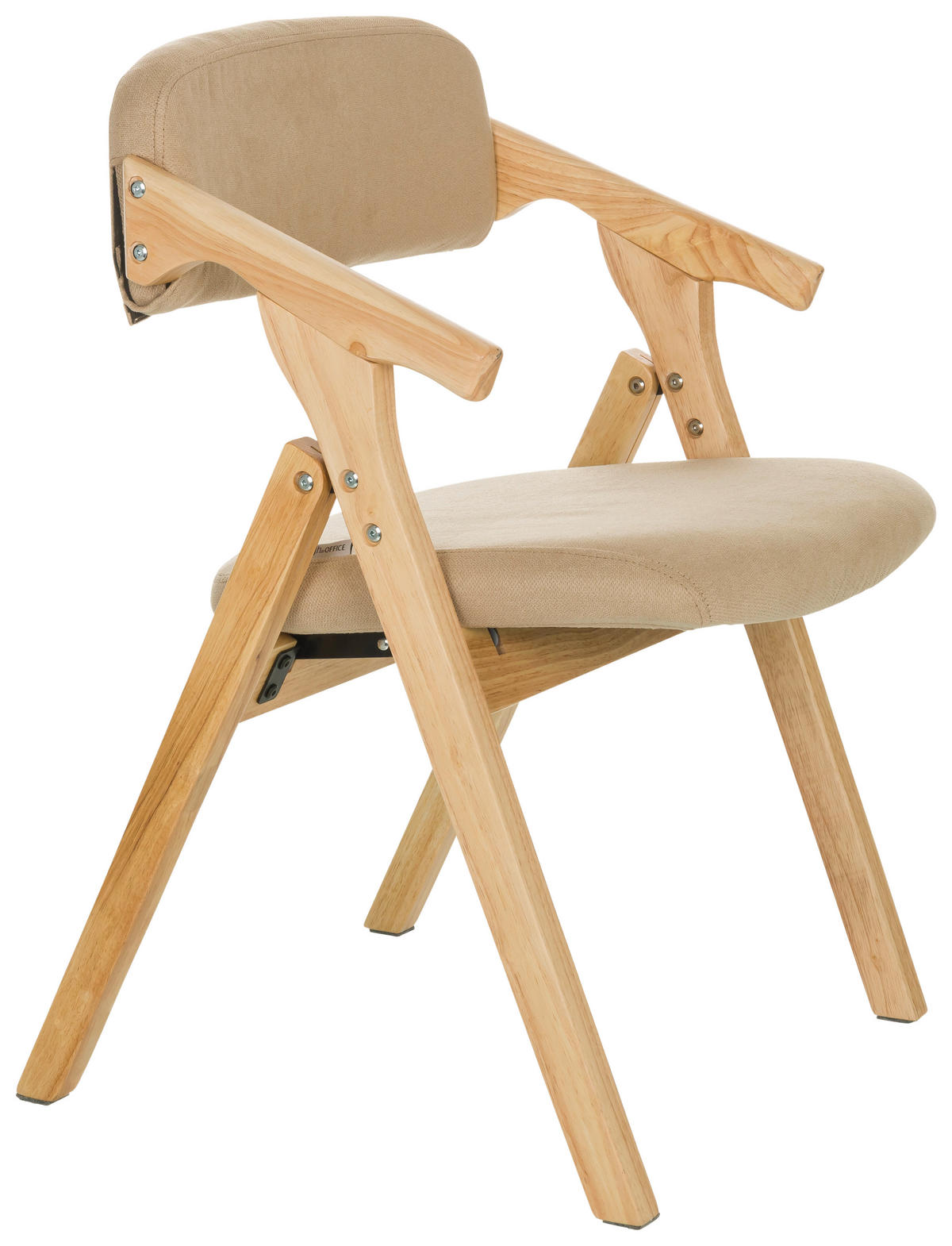 ARMLEHNSTUHL  in  - Beige, Basics, Holz/Textil (53/79/55cm) - MID.YOU