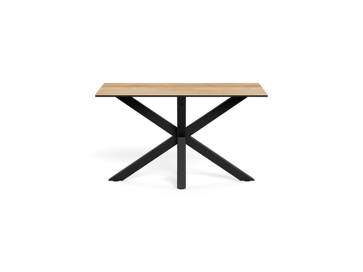 ESSTISCH in Metall, Glas, Keramik 135/80/75,5 cm  - Eichefarben/Schwarz, MODERN, Glas/Keramik (135/80/75,5cm) - MID.YOU