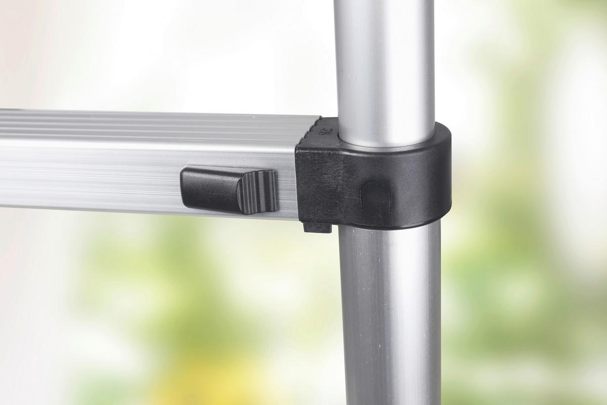 Aqua Laser teleskopske ljestve - svijetlo siva, Basics, metal (79/50/16.5cm)