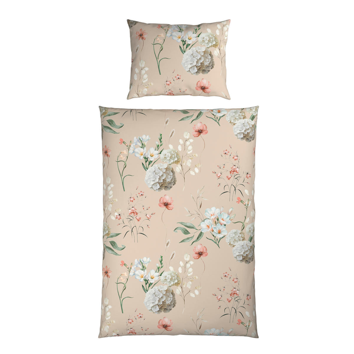 WENDEBETTWÄSCHE 2-teilig Flanell 140/200 cm  - Beige, KONVENTIONELL, Textil (140/200cm) - Esposa