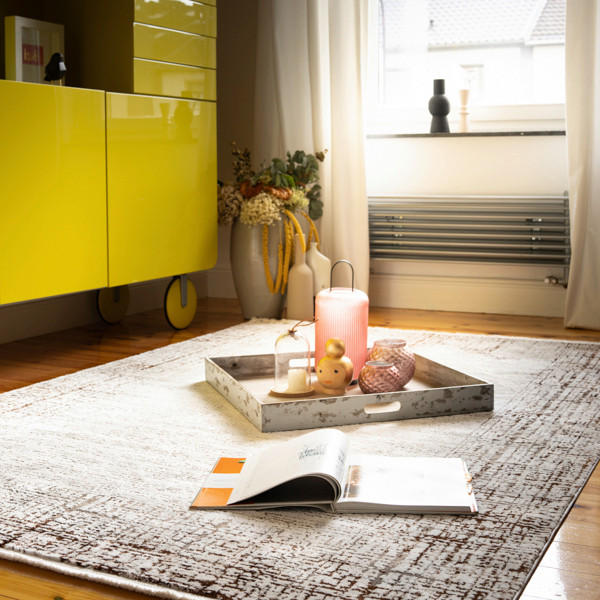 Thumbnail - Obsession Flachwebeteppich My Memphis, Beige, Textil, Farbverlauf, rechteckig, 80x150 cm, für Fußbodenheizung geeignet, ...