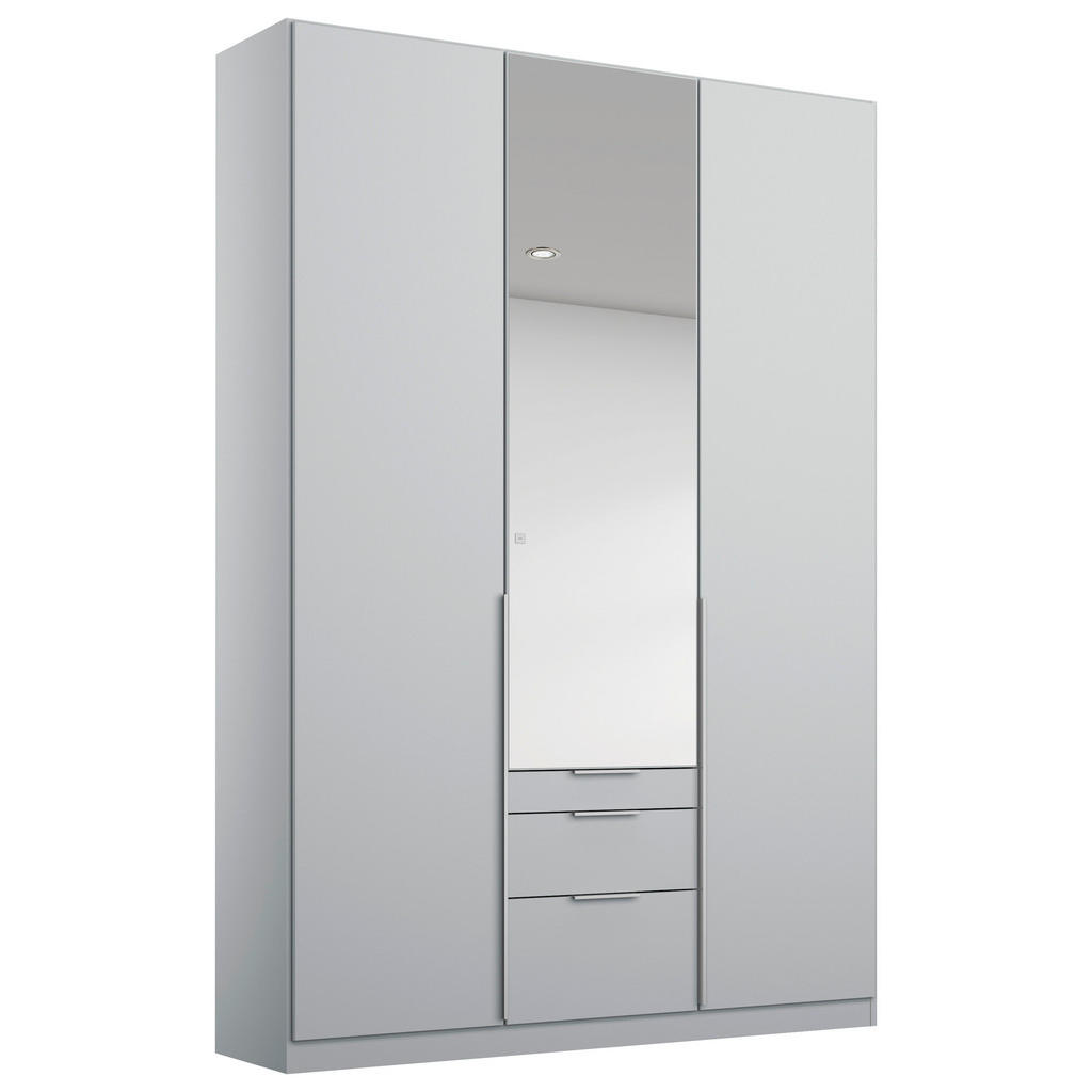Drehtürenschrank Mit Spiegel + Laden 136 cm Alabama Grau