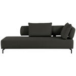 RÉCAMIERE Palio in Flachgewebe Dunkelbraun  - Dunkelbraun/Schwarz, Design, Textil/Metall (227/89/101cm) - Dieter Knoll