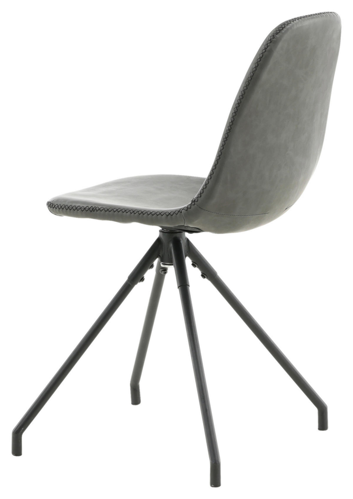 STOLSET 2 styck stål läderimitation (vegan)  - svart, Design, metall/textil (44/88/54cm) - Livetastic