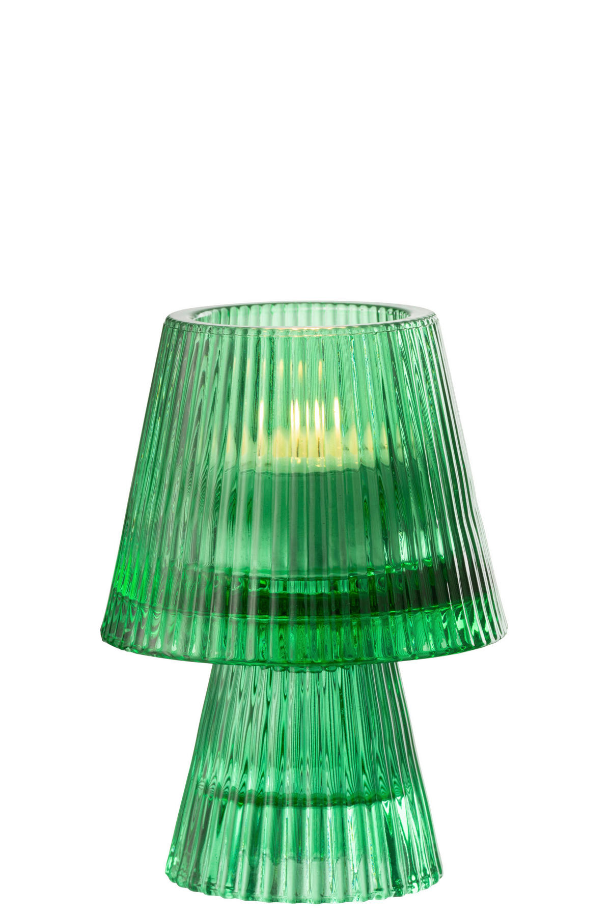 KERZENSTÄNDER - Grün, Basics, Glas (8,8/8,8/11,8cm)