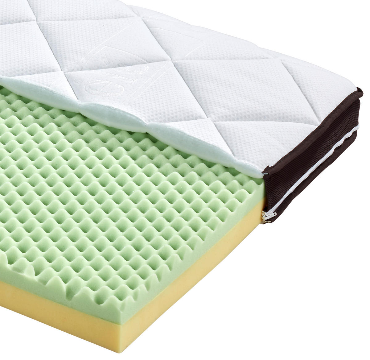 Topper Luxe Höhe ca. 10 cm  - Weiß, Textil (140/200cm) - Ele