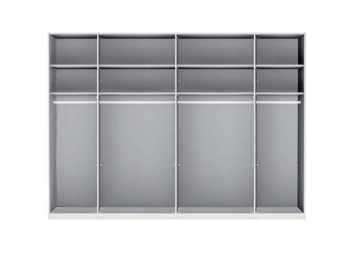 DREHTÜRENSCHRANK 300/216/58 cm 6-türig Graphitfarben  - Schwarz/Graphitfarben, Design, Glas/Holzwerkstoff (300/216/58cm) - Novel