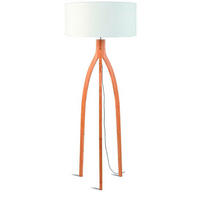 GOLVLAMPA GOOD&MOJO  60/160 cm    - vit/naturfärgad, Trend, trä/textil (60/160cm) - Good & Mojo