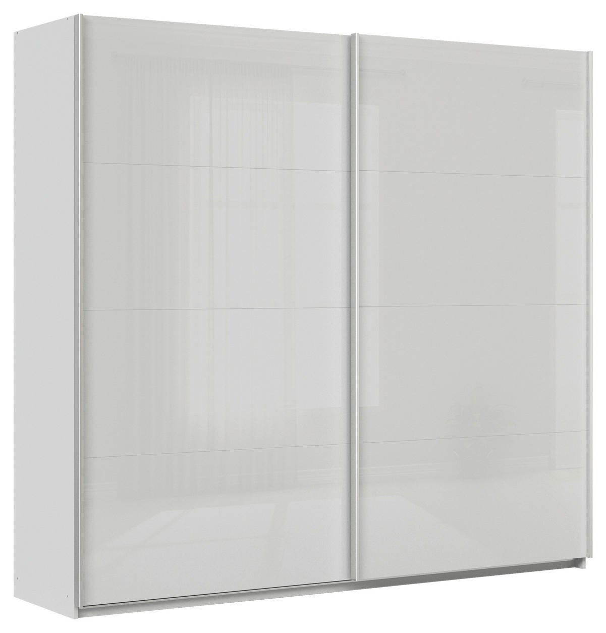 SCHWEBETÜRENSCHRANK  in Seidengrau  - Seidengrau/Alufarben, KONVENTIONELL, Glas/Holzwerkstoff (225/210/62cm) - Xora