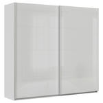 SCHWEBETÜRENSCHRANK  in Seidengrau  - Seidengrau/Alufarben, KONVENTIONELL, Glas/Holzwerkstoff (225/210/62cm) - Xora