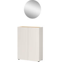 GARDEROBE 2-teilig  in 74/200/33 cm  - Kaschmir/Eichefarben, Design, Glas/Holzwerkstoff (74/200/33cm) - Germania