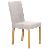 STUHL Webstoff Eichefarben, Hellgrau Eiche vollmassiv  - Eichefarben/Hellgrau, KONVENTIONELL, Holz/Textil (47/94/59cm) - Linea Natura
