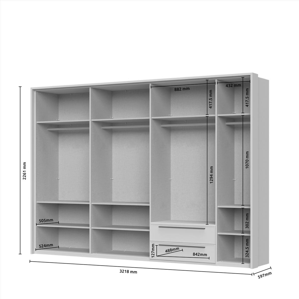 ORMAR SA KLASIČNIM VRATIMA  322/226/60 cm  - Dizajnerski, pločasti materijal (322/226/60cm)