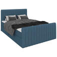 BOXBETT 140/200 cm  in Blau  - Blau/Schwarz, Basics, Kunststoff/Textil (140/200cm) - Carryhome