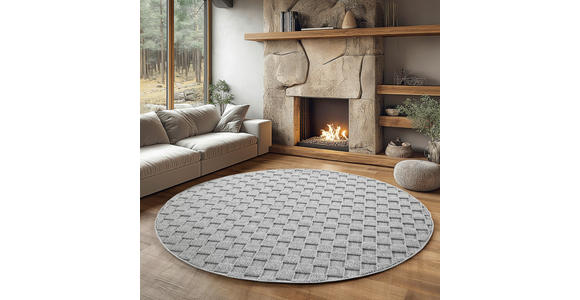 FLACHWEBETEPPICH 160 cm HELIX Silberfarben  - Silberfarben, Basics, Kunststoff/Textil (160cm) - Novel