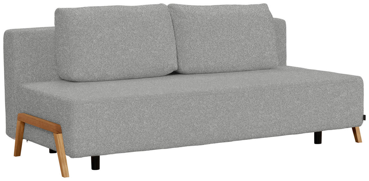 SCHLAFSOFA in Textil Hellgrau  - Hellgrau/Naturfarben, Design, Holz/Textil (211/88/102cm) - Niels Andersson