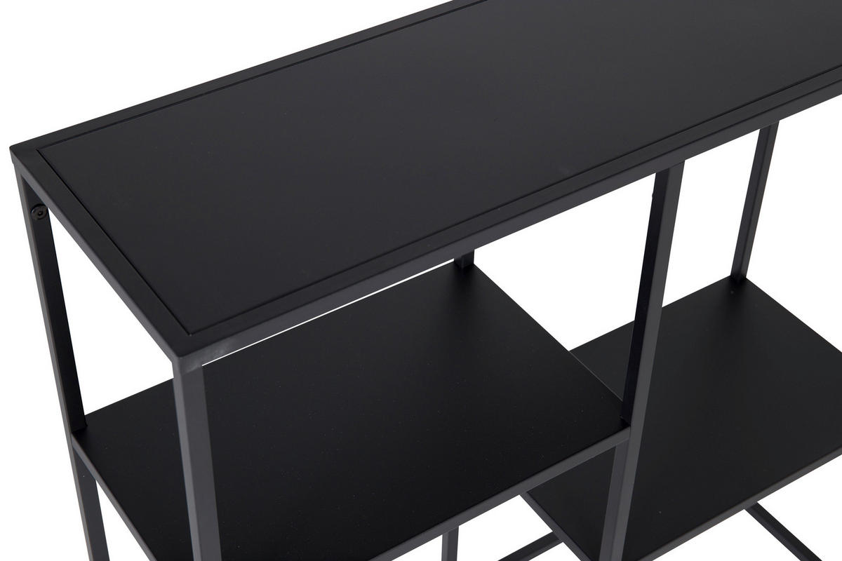 BOKHYLLA i 80/81/26 cm svart  - svart, Design, metall (80/81/26cm) - Livetastic