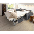 SCHLAFSOFA in Webstoff Grau  - Chromfarben/Grau, KONVENTIONELL, Metall (188/86/97cm) - Novel