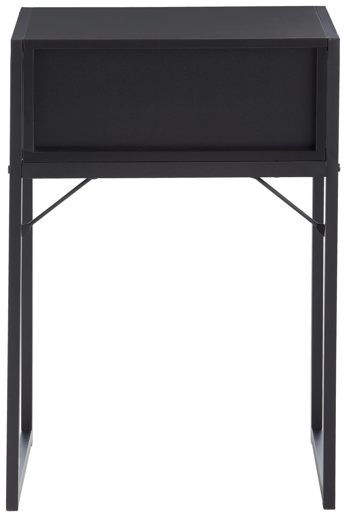 NACHTSCHRANK 41/60/30 cm  - Schwarz, MODERN, Holzwerkstoff/Metall (41/60/30cm) - Livetastic