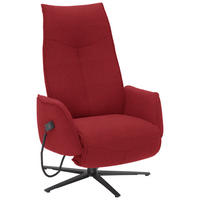 RELAXSESSEL in Textil Rot  - Anthrazit/Rot, Design, Textil/Metall (71/114/84cm) - Johann Jakob