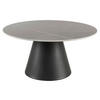 COUCHTISCH in Metall, Keramik 80/80/39 cm  - Schwarz/Grau, Design, Keramik/Metall (80/80/39cm) - MID.YOU