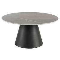 COUCHTISCH in Metall, Keramik 80/80/39 cm  - Schwarz/Grau, Design, Keramik/Metall (80/80/39cm) - MID.YOU