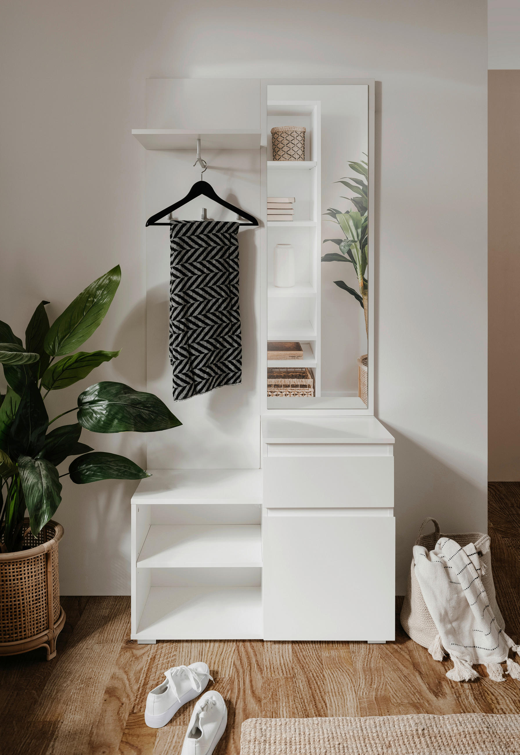 GARDEROBE Weiß - Weiß, LIFESTYLE (85/195/37cm) - MID.YOU