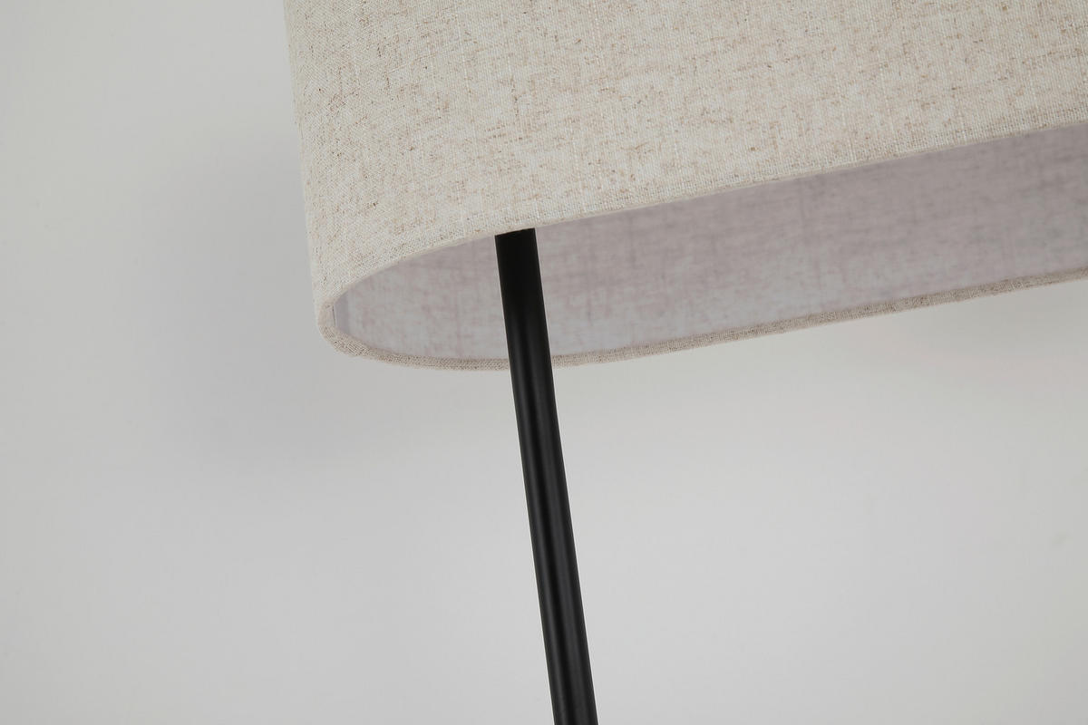 STEHLEUCHTE 22/40/142 cm    - Creme/Schwarz, Design, Kunststoff/Textil (22/40/142cm)