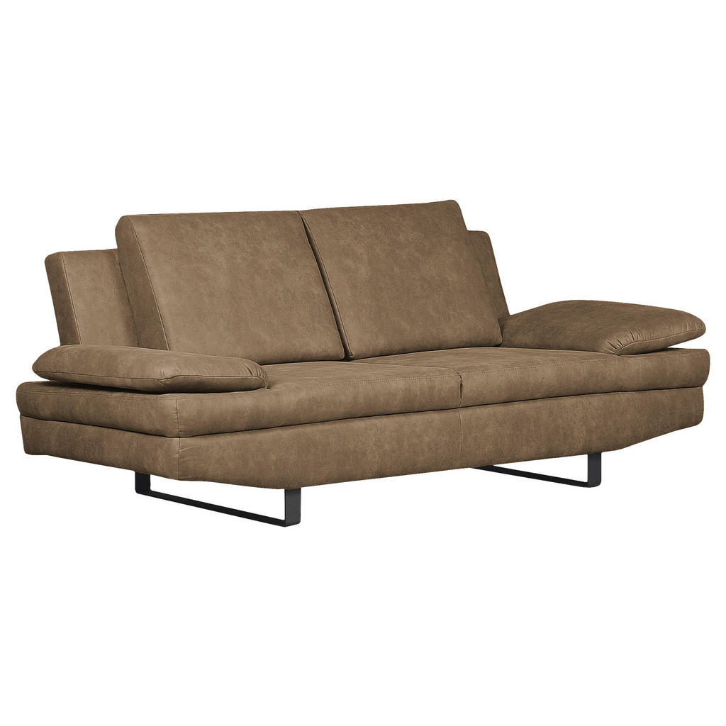 Thumbnail - Mid.you 2-Sitzer-Sofa, Schlamm, Textil, 198x78x88 cm, Made in EU, Rücken echt, Armteil links, rechts, Wohnzimmer, Sofas ...