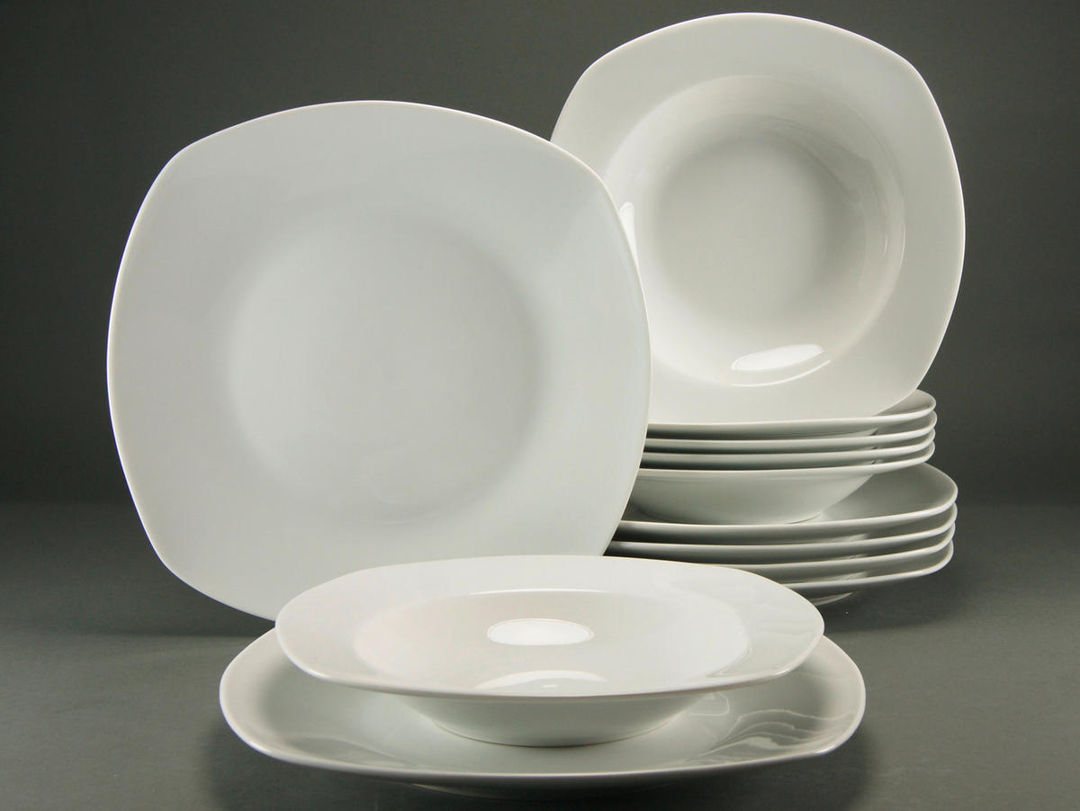 JÍDELNÍ SOUPRAVA, porcelán - bílá, keramika (28,5/22/31cm) - Creatable
