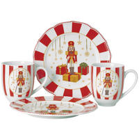 FRÜHSTÜCKSSERVICE Christmas Love Red 4-teilig  - Multicolor, Basics, Keramik (22,8/22,6/15cm) - Hutschenreuther