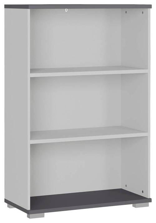 AKTENREGAL Graphitfarben, Grau  - Silberfarben/Graphitfarben, KONVENTIONELL, Holzwerkstoff/Kunststoff (80/123/40cm) - Germania