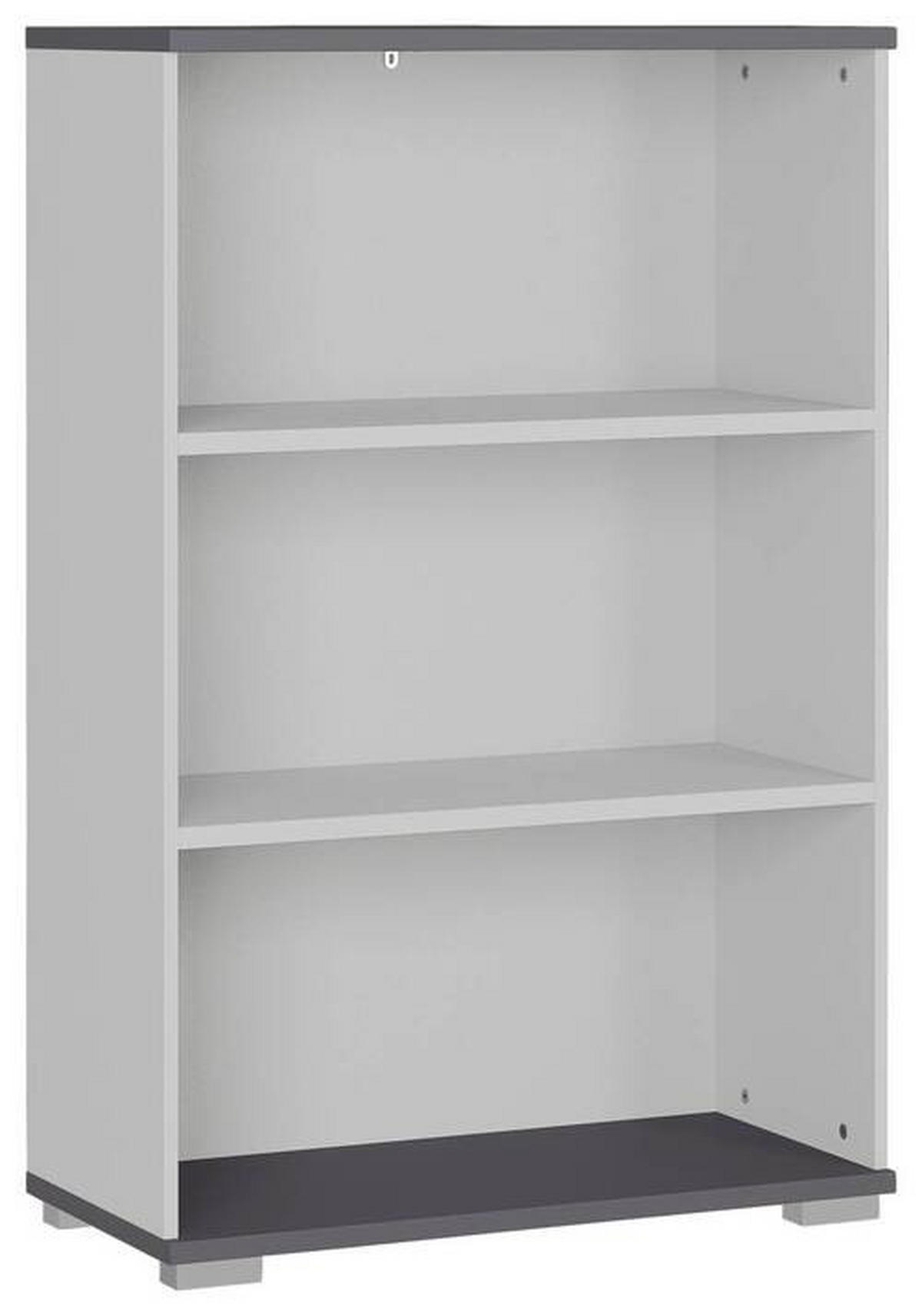 AKTENREGAL Graphitfarben, Grau  - Silberfarben/Graphitfarben, KONVENTIONELL, Holzwerkstoff/Kunststoff (80/123/40cm) - Germania
