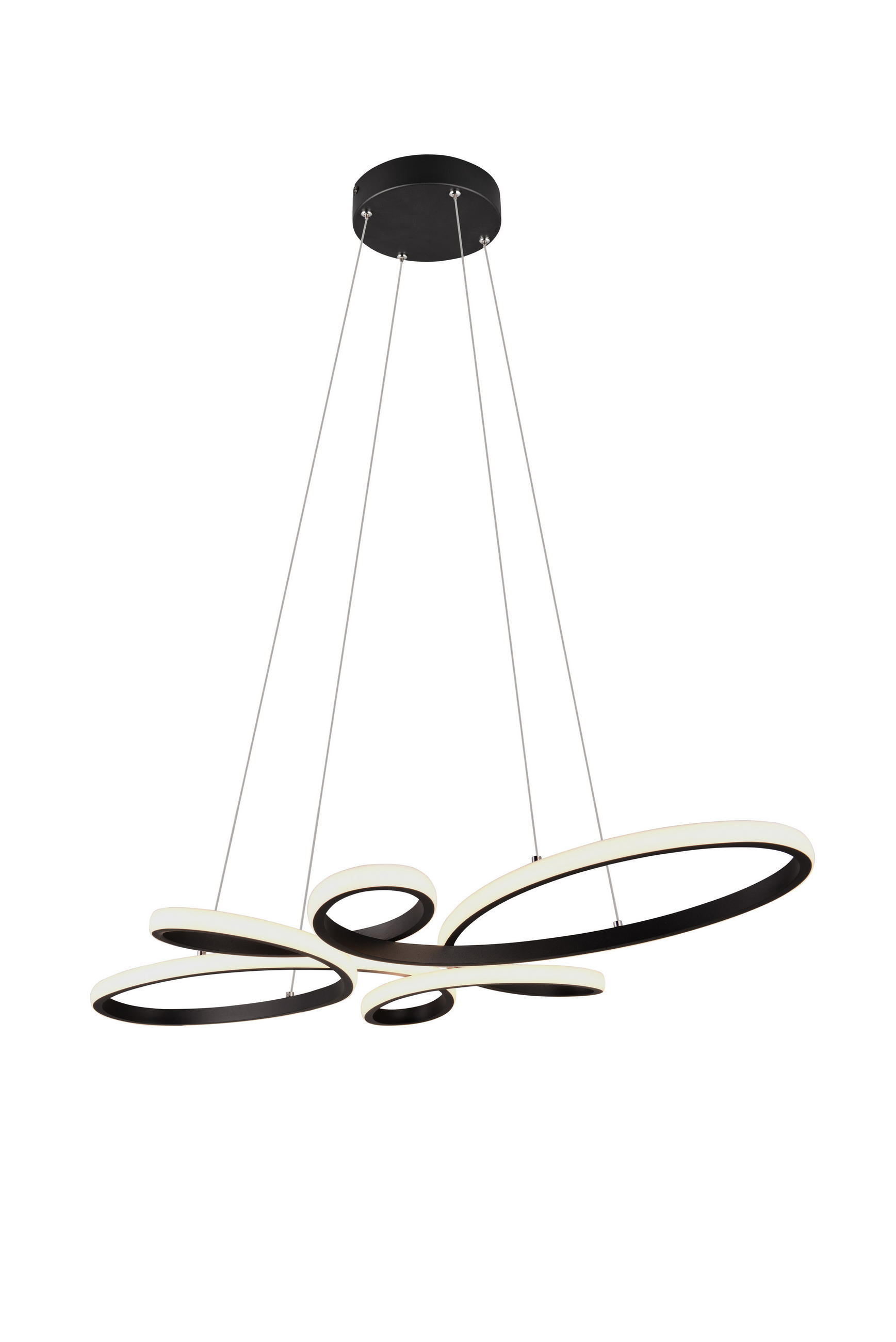 ZÁVĚSNÉ LED SVÍTIDLO,   - bílá/černá, Basics, kov/plast (83/150/45,5cm)