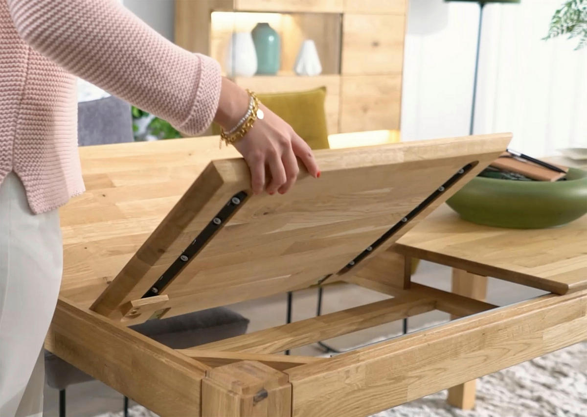 ESSTISCH Braun rechteckig  ausziehbar  - Braun, Natur, Holz (120/80/75cm) - Livetastic