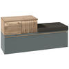 GARDEROBENBANK  in 128/62/42,9 cm  - Wildeiche/Graphitfarben, Design, Holz/Holzwerkstoff (128/62/42,9cm) - Voglauer