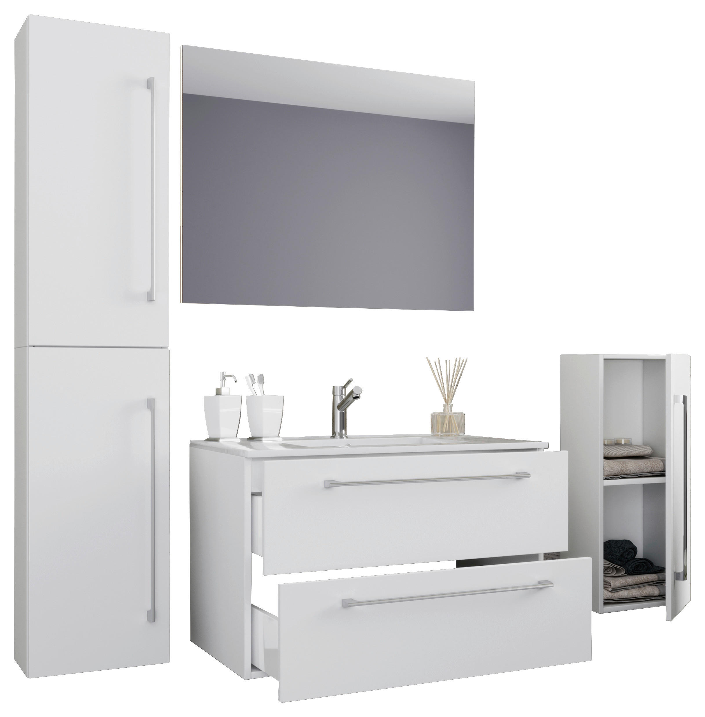 Badezimmer Badinos 5-Teilig Weiß B: 146 cm