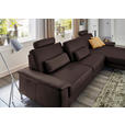 ECKSOFA  in Echtleder Dunkelbraun  334/176 cm  - Dunkelbraun/Schwarz, Design, Leder/Metall (334/176cm) - Dieter Knoll