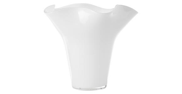 VASE 18 cm  - Weiß, LIFESTYLE, Glas (20/18cm) - Ambia Home