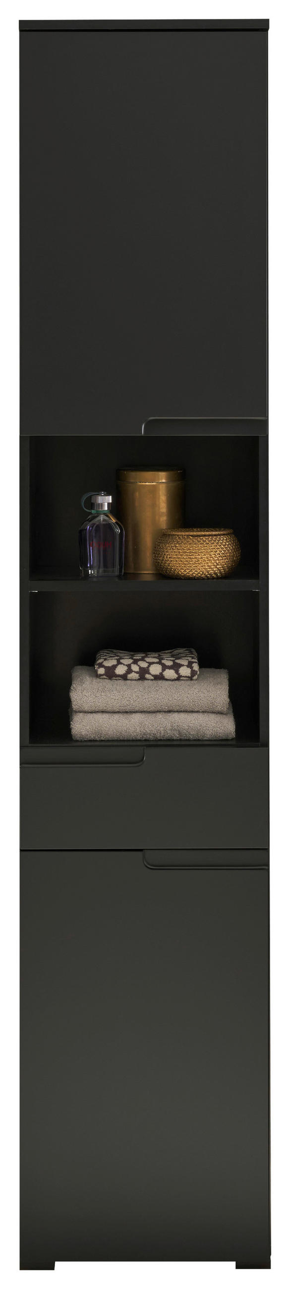 HOCHSCHRANK 40/191/32 cm  - Schwarz, MODERN, Holzwerkstoff/Kunststoff (40/191/32cm) - MID.YOU