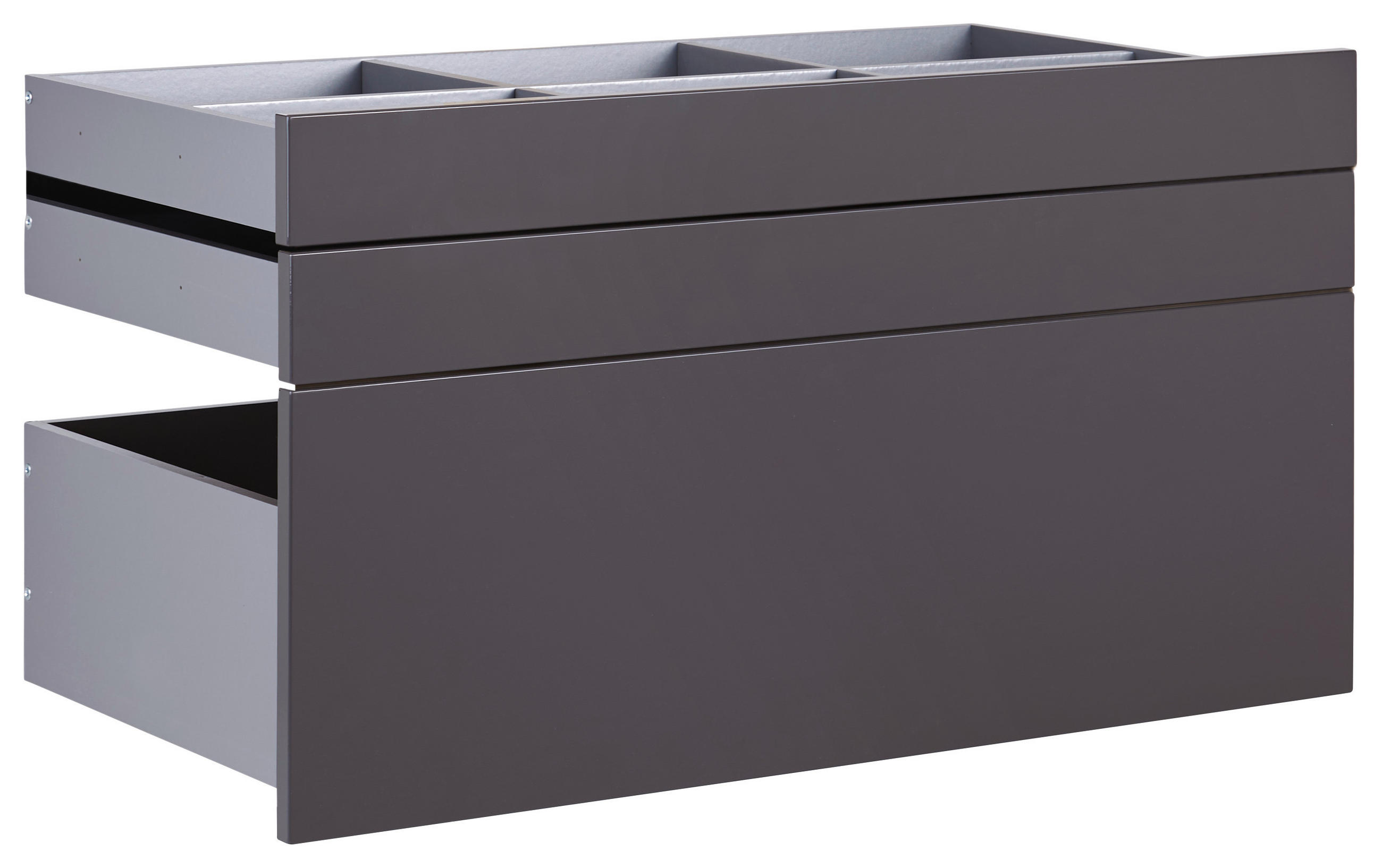 Set De Sertare 90,9/50,3/46,8 cm   - antracit, Konventionell, material pe bază de lemn (90,9/50,3/46,8cm) - Hom`in