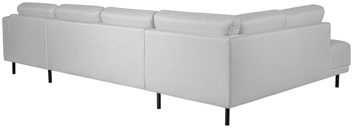 SOFFA i flatväv ljusgrå  - ljusgrå/svart, Design, metall/trä (310/78/197cm) - Pure Home Comfort