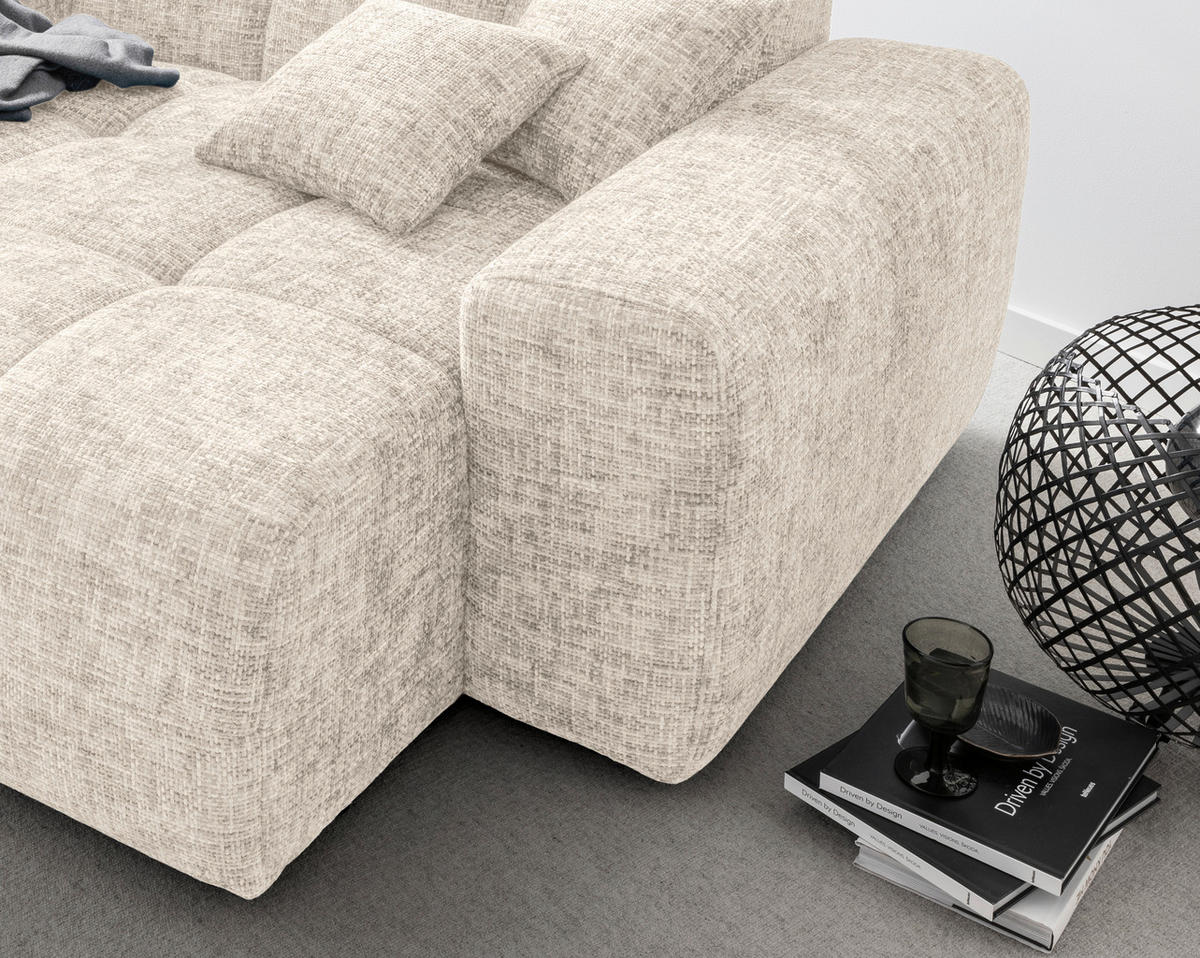 XXL-SESSEL - Creme, MODERN, Kunststoff/Textil (181/87/155cm) - Livetastic