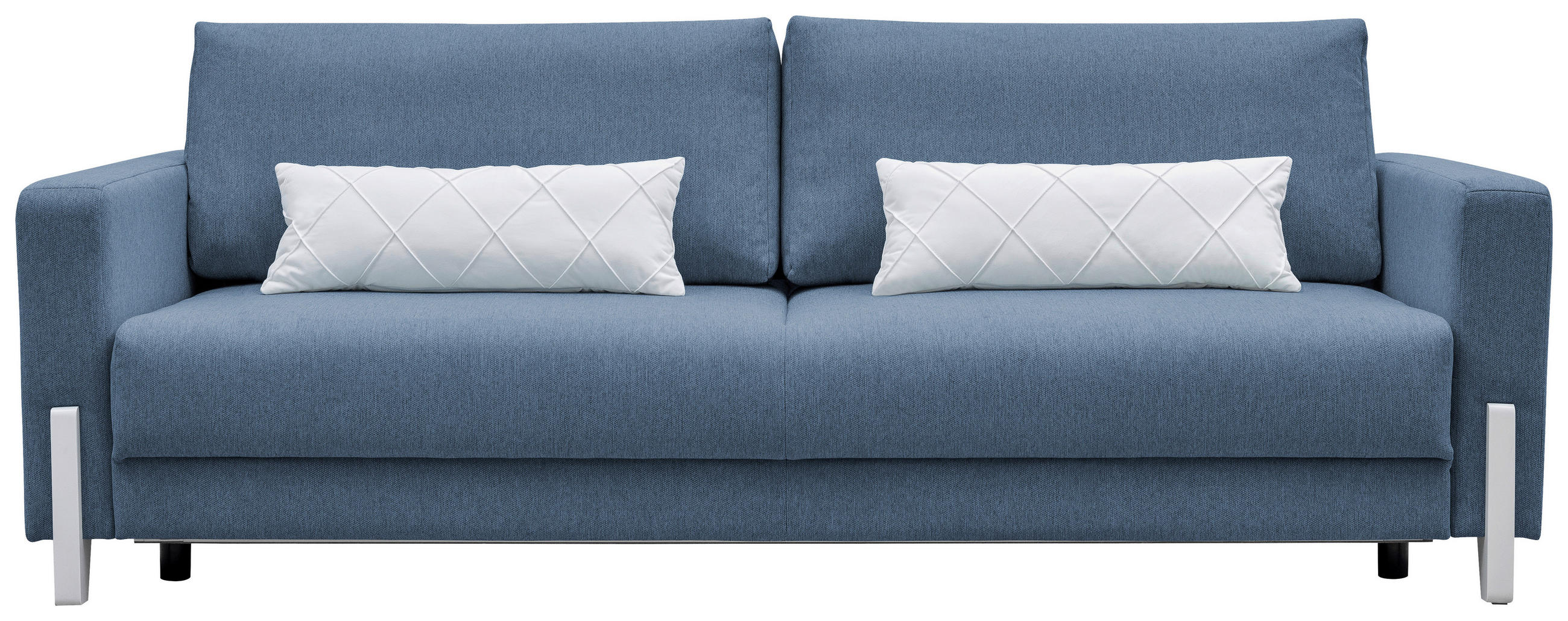 SCHLAFSOFA Webstoff Blau  - Blau/Weiß, Design, Holz/Textil (234/90/95cm) - Livetastic