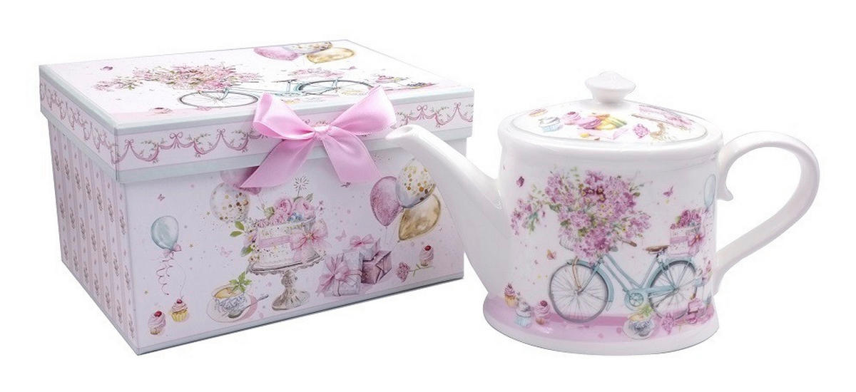 ČAJOVÁ KANVICA  - modrá/pink, Lifestyle, kartón/papier (600ml)